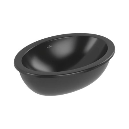 Villeroy & Boch Loop & Friends Umywalka podblatowa 66x47 cm bez przelewu czarna Pure Black z powłoką CeramicPlus 4A5501R7