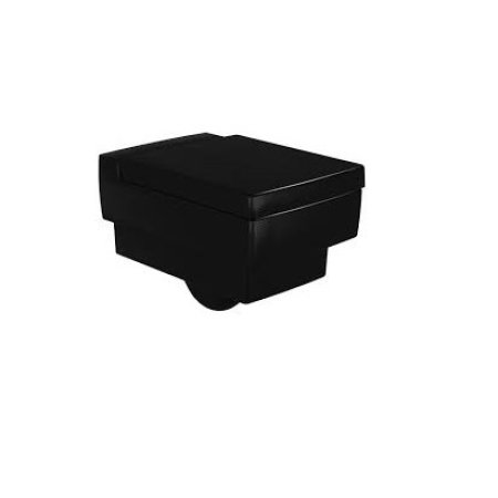 Villeroy & Boch Memento Muszla klozetowa miska WC podwieszana 37,5x56 cm z powłoką CeramicPlus, czarna Glossy Black 562810S0