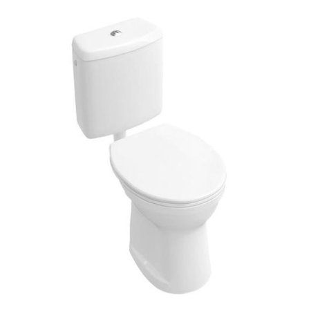 Villeroy & Boch O.Novo Toaleta WC stojąca kompaktowa 35,5x46,5 cm z półką z powłoką CeramicPlus, biała Weiss Alpin 761901R1
