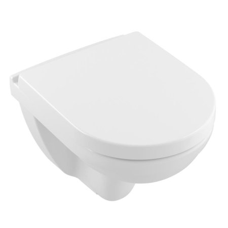 Villeroy & Boch O.Novo Toaleta WC podwieszana 36x49 cm Compact krótka DirectFlush bez kołnierza, biała Weiss Alpin 5688R001