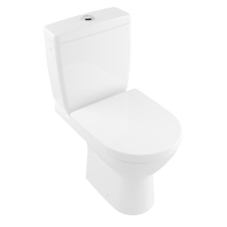 Villeroy & Boch O.Novo Toaleta WC stojąca kompaktowa 36x61 cm Compact krótka DirectFlush bez kołnierza, biała Weiss Alpin 5689R001