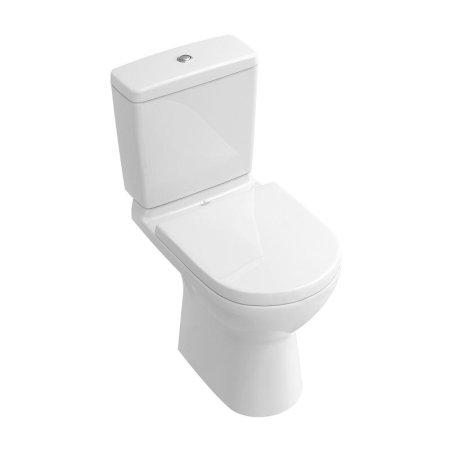 Villeroy & Boch O.Novo Toaleta WC stojąca kompaktowa 36x67 cm lejowa DirectFlush bez kołnierza wewnętrznego, biała Weiss Alpin 5661R001