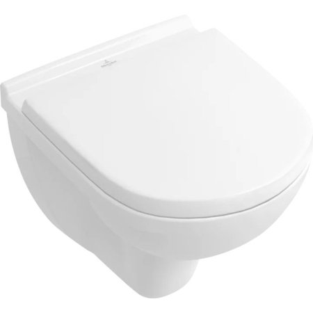 Villeroy & Boch O.Novo Combi-Pack Zestaw Toaleta WC 49x36 cm + deska wolnoopadająca z powłoką CeramicPlus weiss alpin 5688H1R1