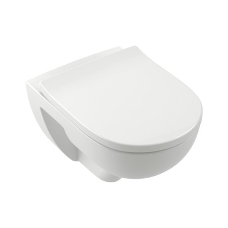 Villeroy & Boch O.novo Zestaw Toaleta WC TwistFlush bez kołnierza + deska wolnoopadająca biały Weiss Alpin 5660CL01