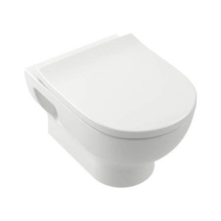 Villeroy & Boch O.novo Zestaw Toaleta WC TwistFlush bez kołnierza + deska wolnoopadająca biały Weiss Alpin 5C39CL01