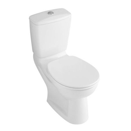 Villeroy & Boch O.Novo Toaleta WC stojąca kompaktowa 35,5x71 cm lejowa, z powłoką CeramicPlus, biała Weiss Alpin 6C5910R1