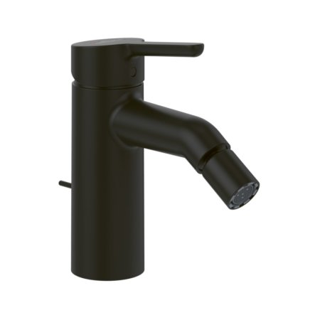 Villeroy & Boch Skyla Bateria bidetowa z korkiem czarny mat TVB116001000K5