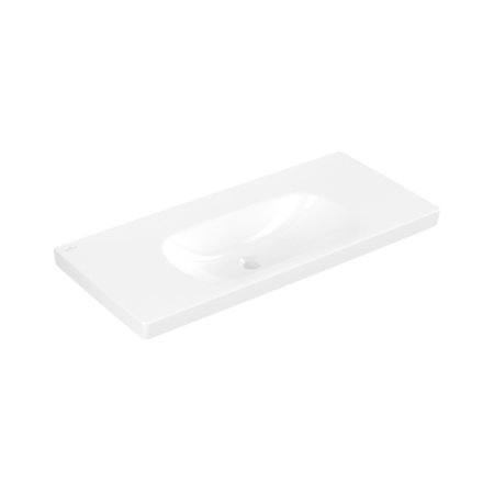 Villeroy & Boch Skyla Umywalka meblowa 100x46 cm bez otworu na baterię bez przelewu biały mat Stone White z powłoką CeramicPlus 5A51A3RW