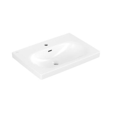 Villeroy & Boch Skyla Umywalka meblowa 65x46 cm z otworem na baterię z przelewem  biały mat Stone White z powłoką CeramicPlus 5A5165RW