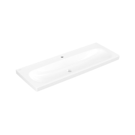 Villeroy & Boch Skyla Umywalka meblowa 120x46 cm podwójna z jednym otworem na baterie bez przelewu biały Weiss Alpin 5A51C101
