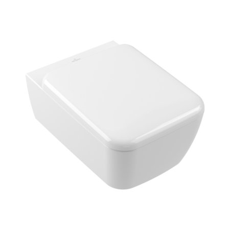Villeroy & Boch Skyla Zestaw Toaleta WC TwistFlush bez kołnierza + deska wolnoopadająca biały Weiss Alpin z powłoką CeramicPlus 4682CLR1 
