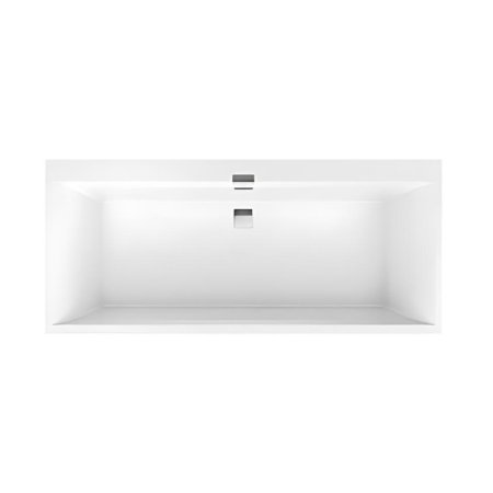 Villeroy & Boch Squaro Edge 12 Duo Wanna prostokątna 180x80 cm z nóżkami i systemem przelewowo-odpływowym biała Weiss Alpin UBQ180SQE2DV-01