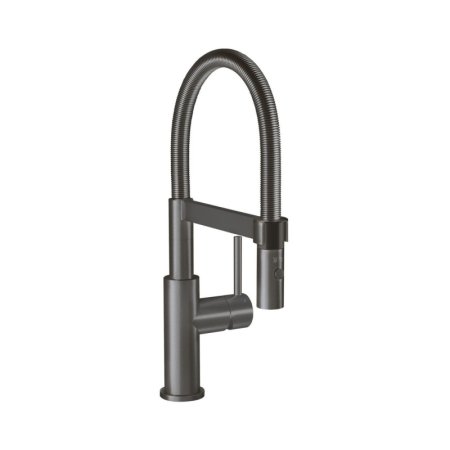 Villeroy & Boch Steel Expert Compact Bateria kuchenna elastyczna wysoka czarny szczotkowany 92730005