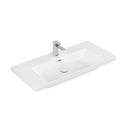 Villeroy & Boch Subway 3.0 Umywalka meblowa 100x47 cm z przelewem jeden otwór na baterię biały mat z powłoką CeramicPlus 4A70A5RW