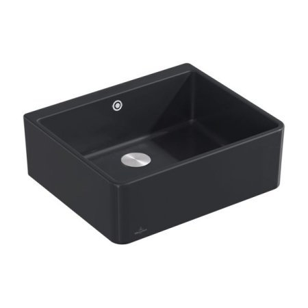 Villeroy&Boch Sink Unit 60 X Zlewozmywak ceramiczny farmerski jednokomorowy CeramicPlus 59,5x50 cm czarny Ebony 636001S5