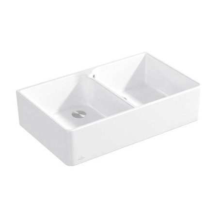 Villeroy&Boch Sink Unit 90 X Zlewozmywak ceramiczny farmerski dwukomorowy CeramicPlus 90x55 cm biały Weiss Alpin 639001R1
