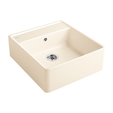 Villeroy&Boch Sink Unit Zlewozmywak ceramiczny farmerski jednokomorowy CeramicPlus 59,5x63 cm kremowy Crema 632061KR