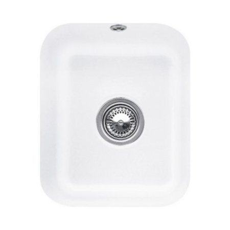Villeroy&Boch Cisterna 45 Zlewozmywak ceramiczny jednokomorowy CeramicPlus 37x43,5 cm biały Stone White 670401RW