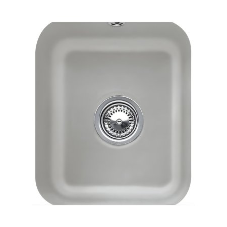 Villeroy&Boch Cisterna 45 Zlewozmywak ceramiczny jednokomorowy CeramicPlus 37x43,5 cm szary Fossil 670401KD