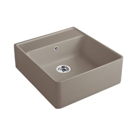 Villeroy&Boch Sink Unit Zlewozmywak ceramiczny farmerski jednokomorowy CeramicPlus 59,5x63 cm jasnobrązowy drewniany Timber 632061TR