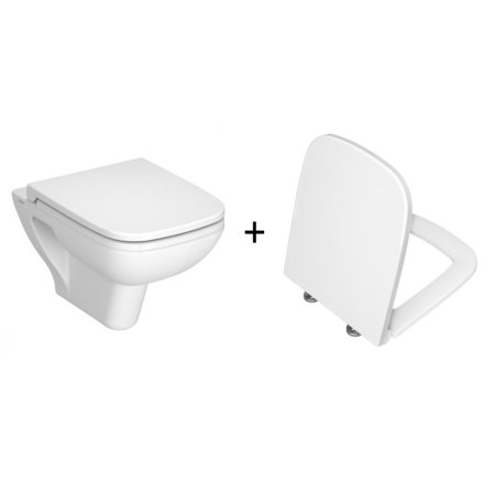 Vitra S20 Zestaw Toaleta WC podwieszana 52x36 cm z deską wolnoopadającą, biała 5507L003-0101+77-003-009