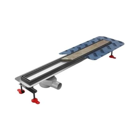 Wiper New Premium Odpływ liniowy z kołnierzem 80 cm odwracalny syfon Drop 35 wz&oacute;r Revers szlif chrom 500.0253.02.080