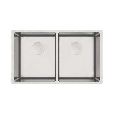 Deante Egeria Zlewozmywak stalowy dwukomorowy 74x44 cm stal szczotkowana ZPE_020A