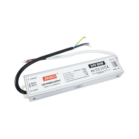 ZoomLED Zasilacz IP67 do taśmy LED 24 V 3,33 A 80 W JPV-80-24 / 5906124000795