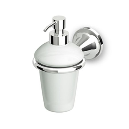 Zucchetti Agora Ceramiczny dozownik do mydła ścienny, błyszczący nikiel ZAD415.C8