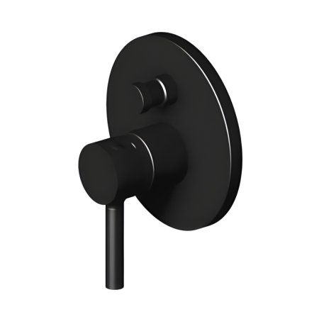 Zucchetti Pan Bateria wannowo-prysznicowa podtynkowa czarna matowa gofrowana ZP6127.N1