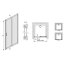 Sanplast TX DR/TX5 Drzwi prysznicowe - 90/190 srebrny błyszczący Sitodruk W15 600-270-1100-38-230 - zdjęcie 1