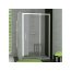 Ronal Sanswiss Top-Line Drzwi przesuwno-składane 2-częściowe 80x190 cm, profile srebrny mat szkło przezroczyste TOPK08000107 - zdjęcie 3