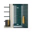 Ronal Swing Line F Drzwi prysznicowe dwuczęściowe składane - Mocowanie prawe 70 x 195 cm biały Pas satynowy poziomy (SLF1D07000451) - zdjęcie 1