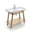 Art Ceram Mobili Furniture Trapezio Szafka pod umywalkę 97x53 cm stojąca, dębowa ACM011 - zdjęcie 1