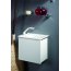 Glasspoint Slim Umywalka szklana + biała szafka wisząca - Wersja lewa Kolor umywalki antracytowy slimboxleft-40 - zdjęcie 4