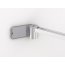 Ronal Swing-Line Kabina prysznicowa, wejście narożne podwójne, część 1/2 mocowanie prawe 75x195 cm, profile srebrne mat, szkło cieniowane niebieskie SLE2D07500154 - zdjęcie 4