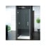 Ronal Pur Drzwi prysznicowe wahadłowe, jednoczęściowe - na wymiar Chrom Szkło cieniowane czarne (PUR1TSM11055) - zdjęcie 1
