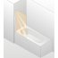 Huppe Design Elegance Parawan nawannowy 1-częściowy - 75/150 srebrny matowy Szkło Sand Plus Anti-Plaque 8E1901.087.316 - zdjęcie 1