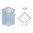 Ronal Swing-Line Kabina prysznicowa, wejście narożne podwójne, część 1/2 mocowanie prawe 75x195 cm, profile białe, szkło przezroczyste SLE2D07500407 - zdjęcie 2