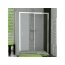 Ronal Sanswiss Top-Line Drzwi rozsuwane dwuczęściowe 160x190 cm, profile srebrny mat szkło przezroczyste TOPS216000107 - zdjęcie 1
