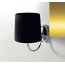 Art Ceram Victoria lampa ścienna z czarnym kloszem 18x26x24 cm, złota HEA038;73 - zdjęcie 1