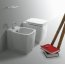 Simas Flow Muszla klozetowa miska WC stojąca 35,5x49,5 cm, biała FL61 - zdjęcie 5