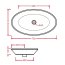 Art Ceram Oval Umywalka nablatowa 70x41 cm, biała L910 / OVL00101;00 - zdjęcie 4