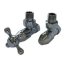 Schlosser Elegant Style zestaw grzejnikowy kątowy chrom bez drewna GW M22x1,5 x 15mm Cu 604800010 - zdjęcie 1
