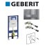 Geberit Zestaw Duofix Stelaż podtynkowy UP320 + Wsporniki dystansowe + Przekładka izolacyjna + Sigma 50 Przycisk spłukujący, 111.320.00.5 + 111.815.00.1 + 156.050.00.1 + 115.788.GH - zdjęcie 1
