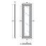 Globo Relais Lustro 53x190x6 cm, srebne SP053AG - zdjęcie 3