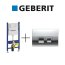 Geberit Zestaw Duofix Basic Spłuczka podtynkowa WC do ścian gipsowych + Delta 50 Przycisk uruchamiający przedni do spłuczek podtynkowych UP100, 111.153.00.1 + 115.135.21.1 - zdjęcie 1