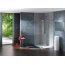 Huppe Studio Paris Elegance Kabina prysznicowa-drzwi wahadłowe ze ścianką boczną - Mocowanie prawe na wymiar chrom mat Szkło Intima Anti-Plaque PR0179E375 - zdjęcie 1