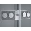 Ronal Pur Kabina prysznicowa narożna, część 1/2, drzwi dwuczęściowe, mocowanie prawe na wymiar, profile chrom, szkło Durlux PUE2DSM11022 - zdjęcie 6