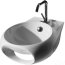 Kerasan Agua Libre Shark Umywalka wisząca 32x45 cm biała 3419 - zdjęcie 2